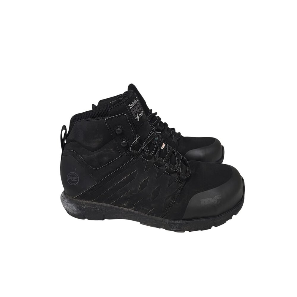 Timberland PRO Men's A297S Radius CTCP Mid Athletic Work Boots Black Size 8W - Picture 2 of 8